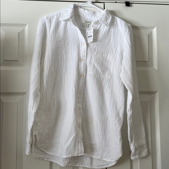 NWT⭐️ J. Crew Double Gauze Button Up Long Sleeve Shirt Sz S - Picture 2 of 7